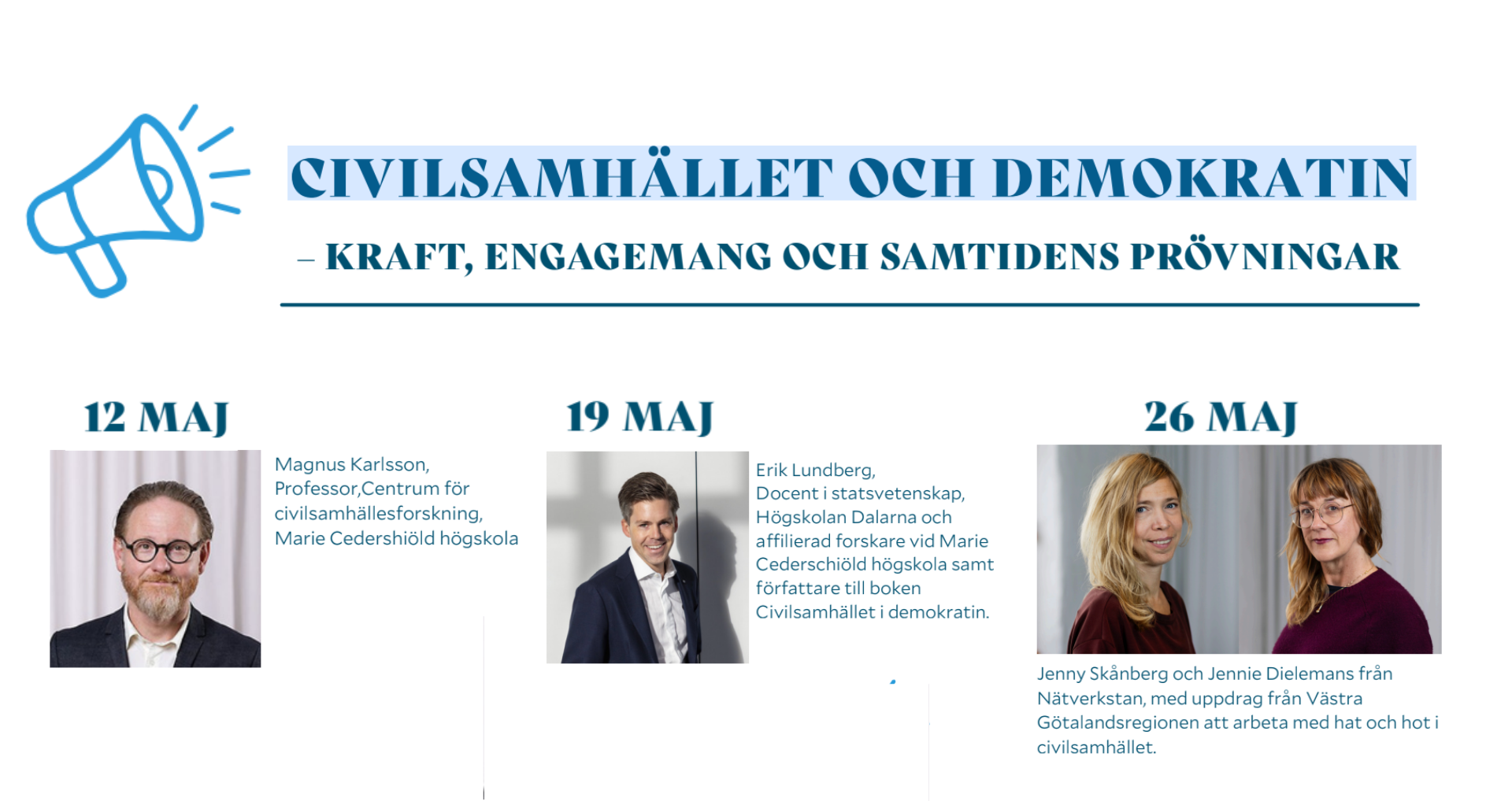 Civilsamhället och demokratin – digital föreläsningsserie